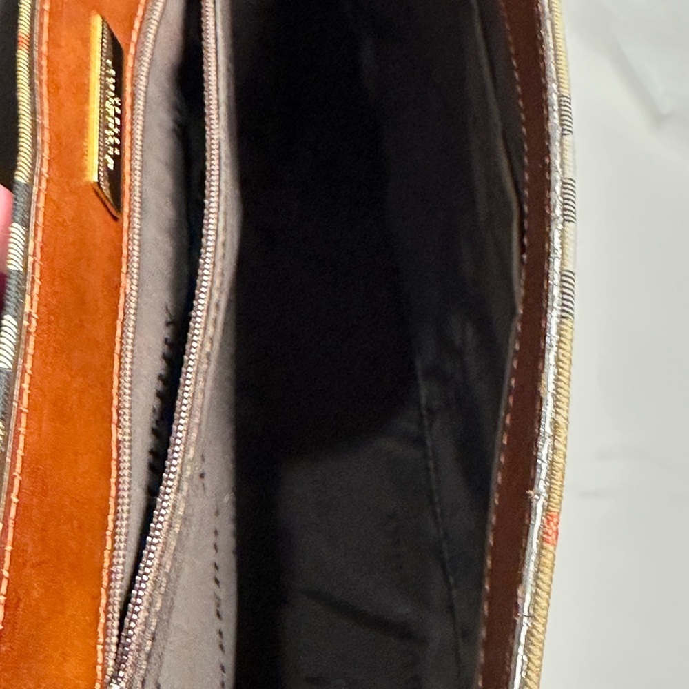 Burberry Nova Check Canvas & Leather Messenger Shoulder Bag - Picture 13 of 13